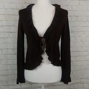 BCBGMaxazria Silk Blend Cropped Cardigan Size S